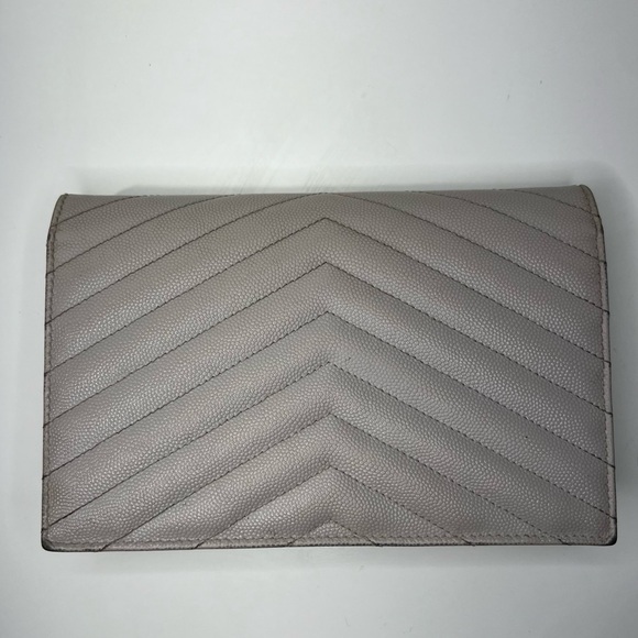 Saint Laurent YSL Cassandre Envelope WOC Wallet on Chain Leather Bag Purse - Picture 9 of 16
